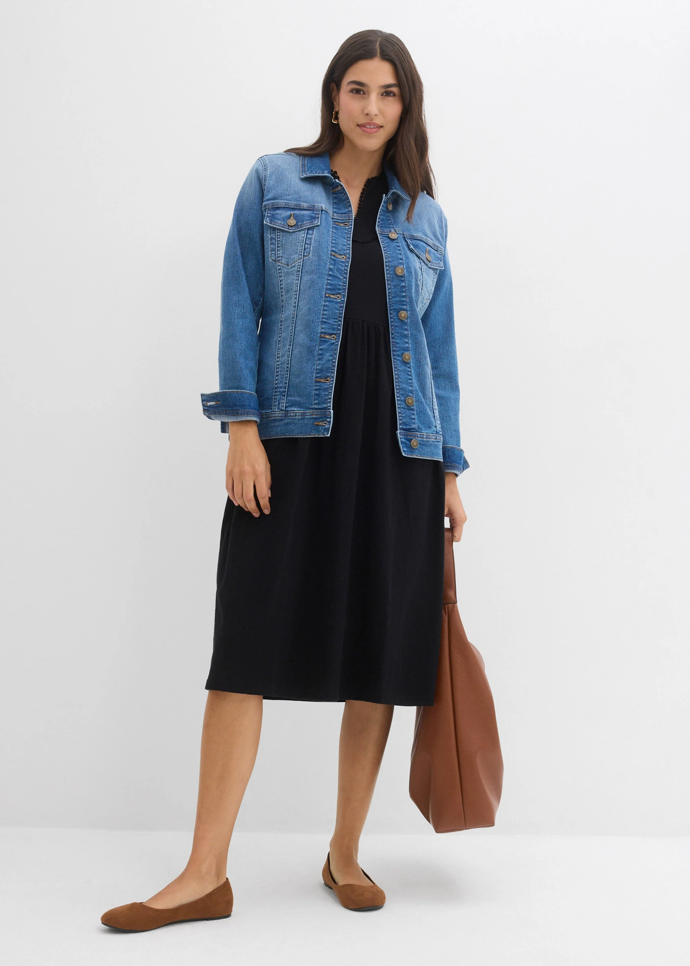 Shirtjurk van puur katoen • zwart • bonprix online shop