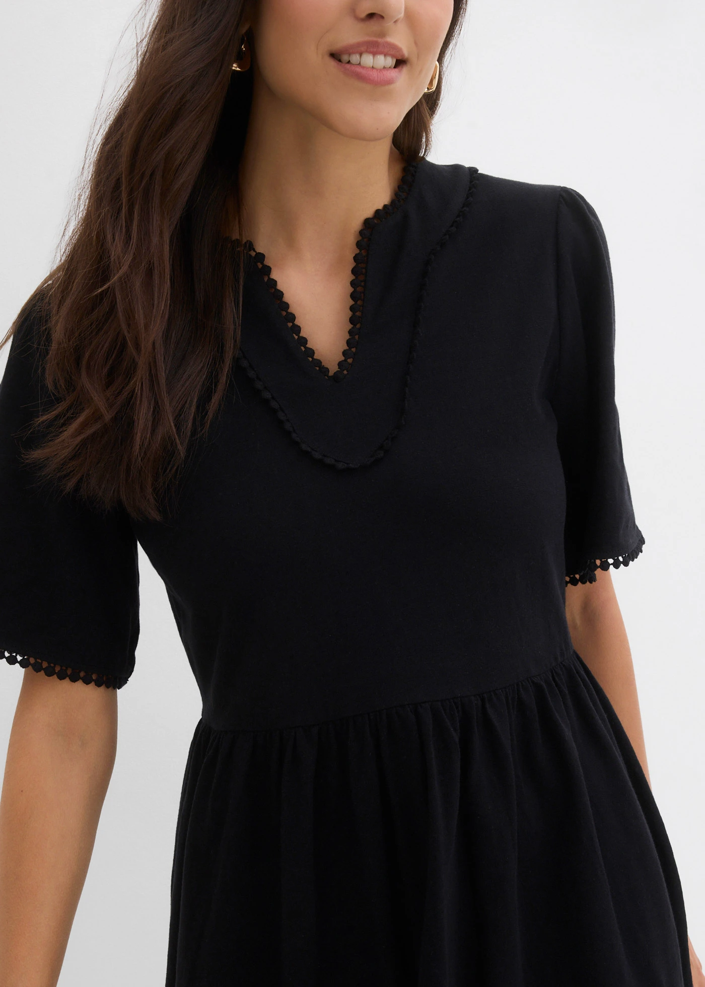 Shirtjurk van puur katoen • zwart • bonprix online shop