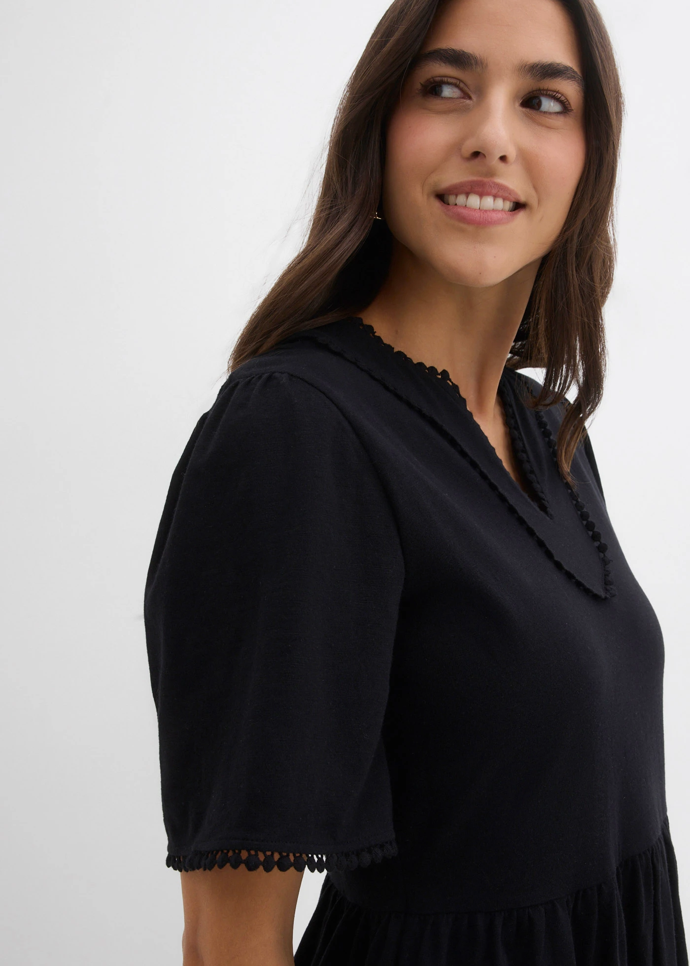 Shirtjurk van puur katoen • zwart • bonprix online shop