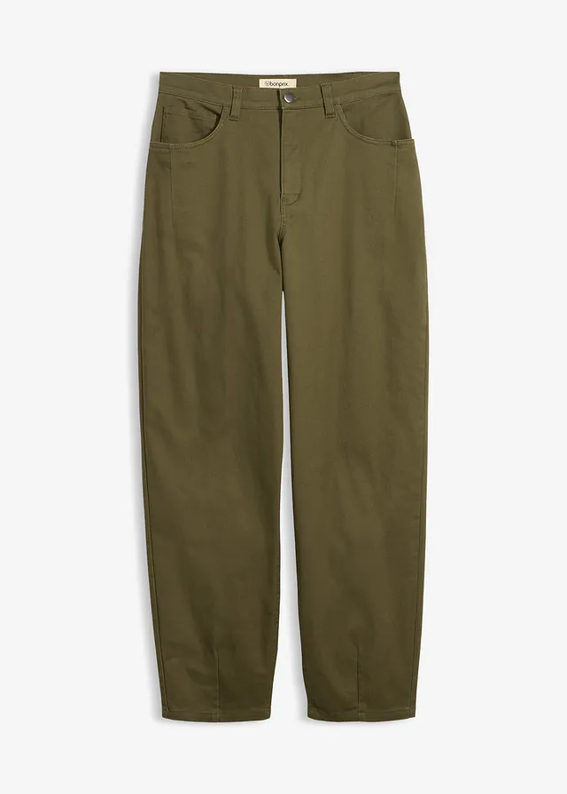 Pantalon barrel à taille élastiquée