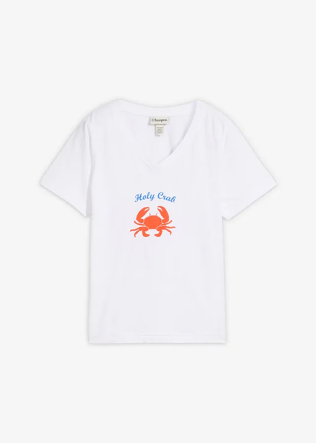 Tricou din bumbac 100% • alb • magazin bonprix