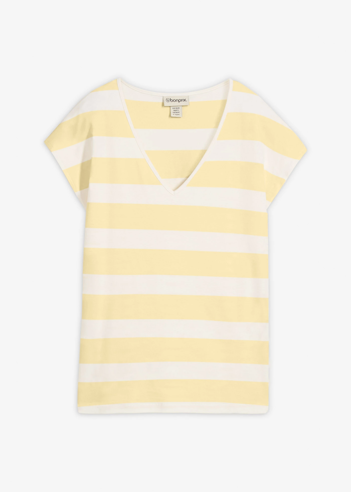 T-shirt rayé • écru/jaune clair rayé • Boutique bonprix