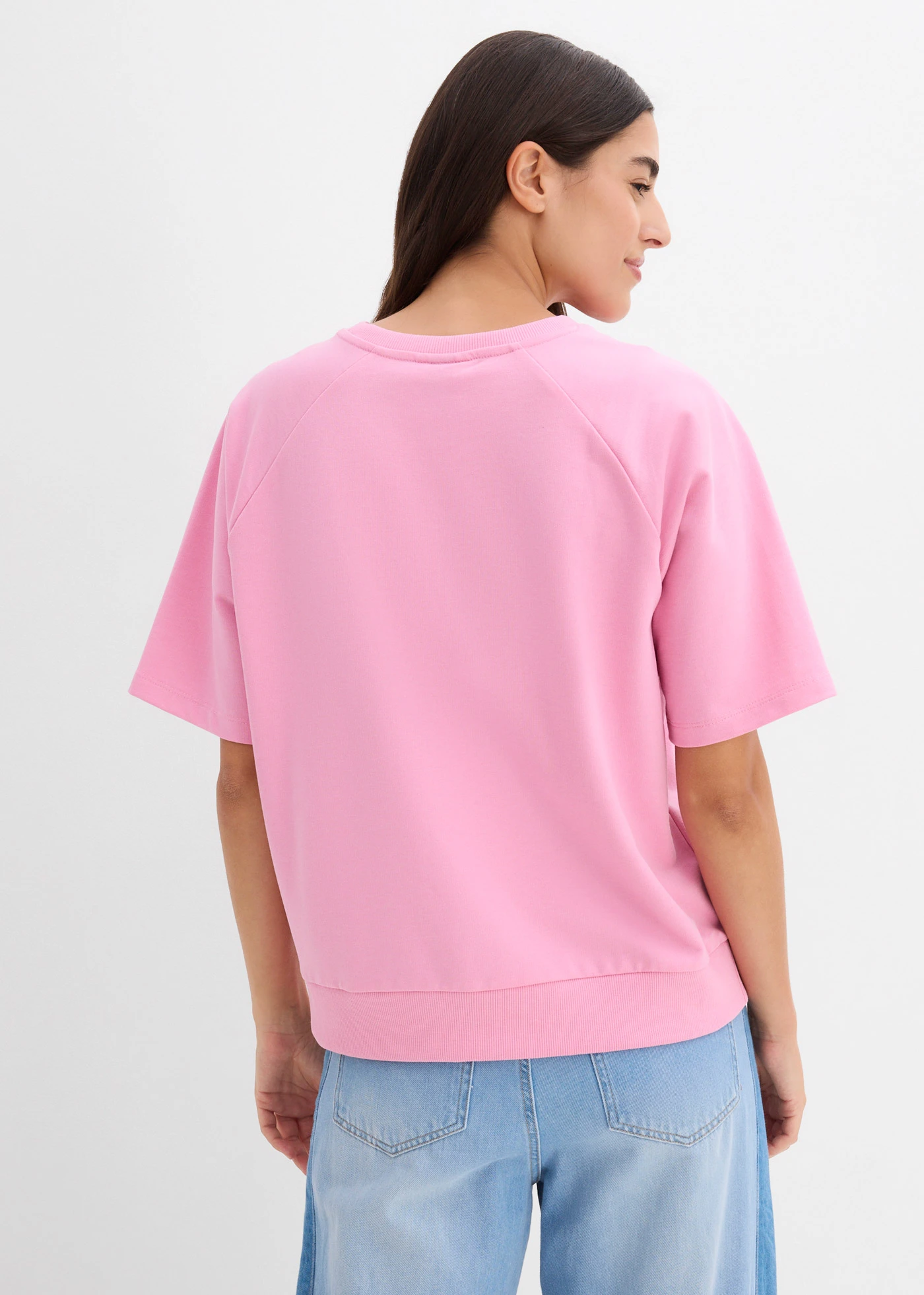 Bluză casual din bumbac 100% • roz-violet-orhidee fumuriu • magazin bonprix