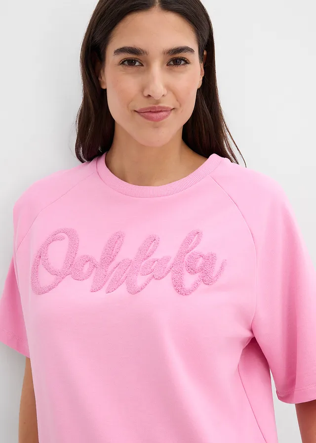 Bluză casual din bumbac 100% • roz-violet-orhidee fumuriu • magazin bonprix
