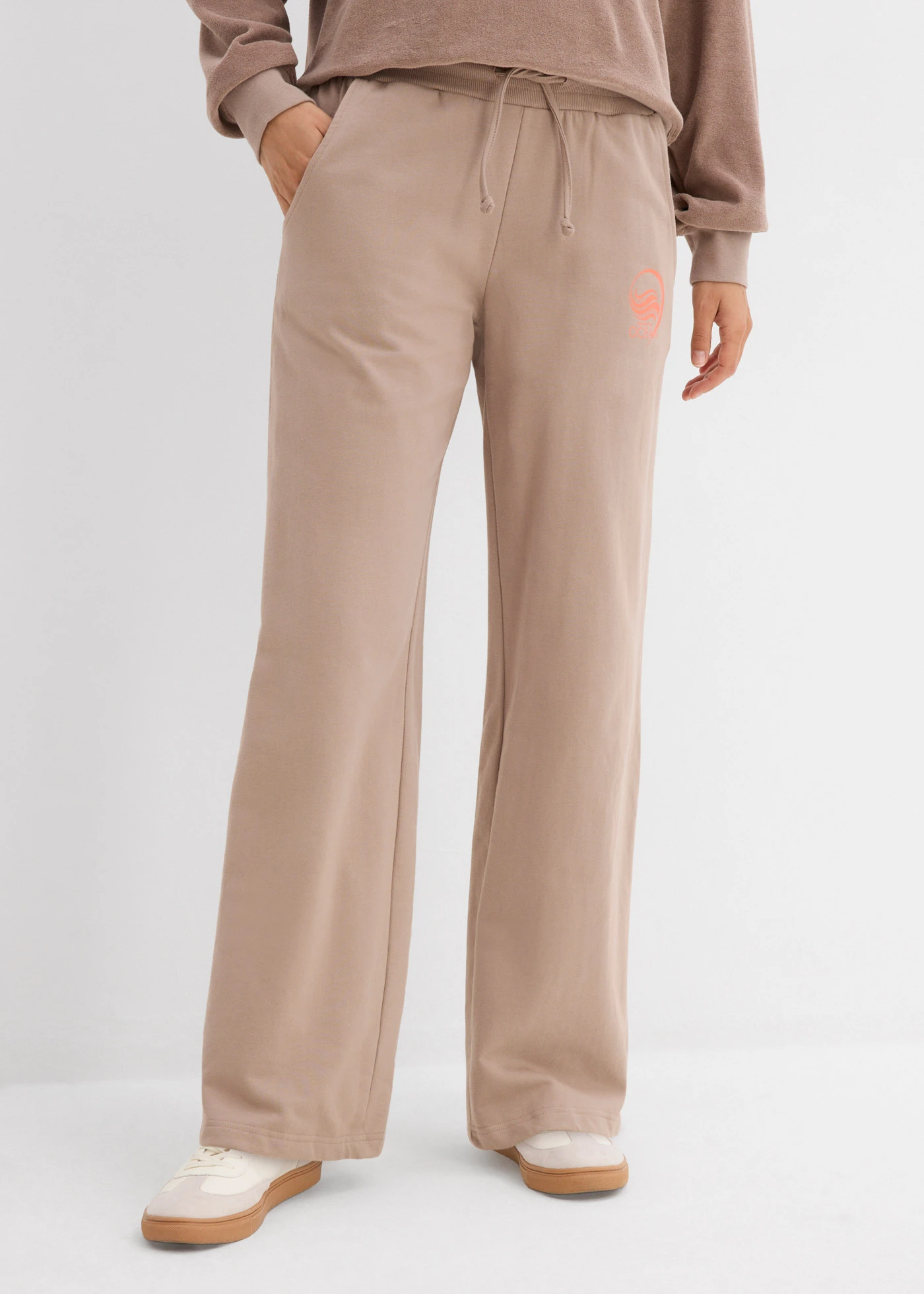 Pantalon de jogging 100% coton • taupe-saumon • Boutique bonprix