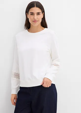 Mikina • biela vlna • obchod bonprix