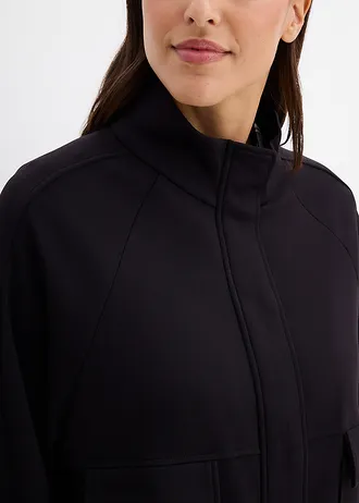 Sweat zippé en matière néoprène • noir • Boutique bonprix
