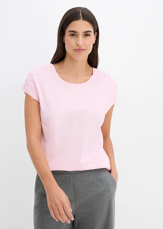 Boxy póló, rövid ujjú • kristály rózsaszín • bonprix áruház