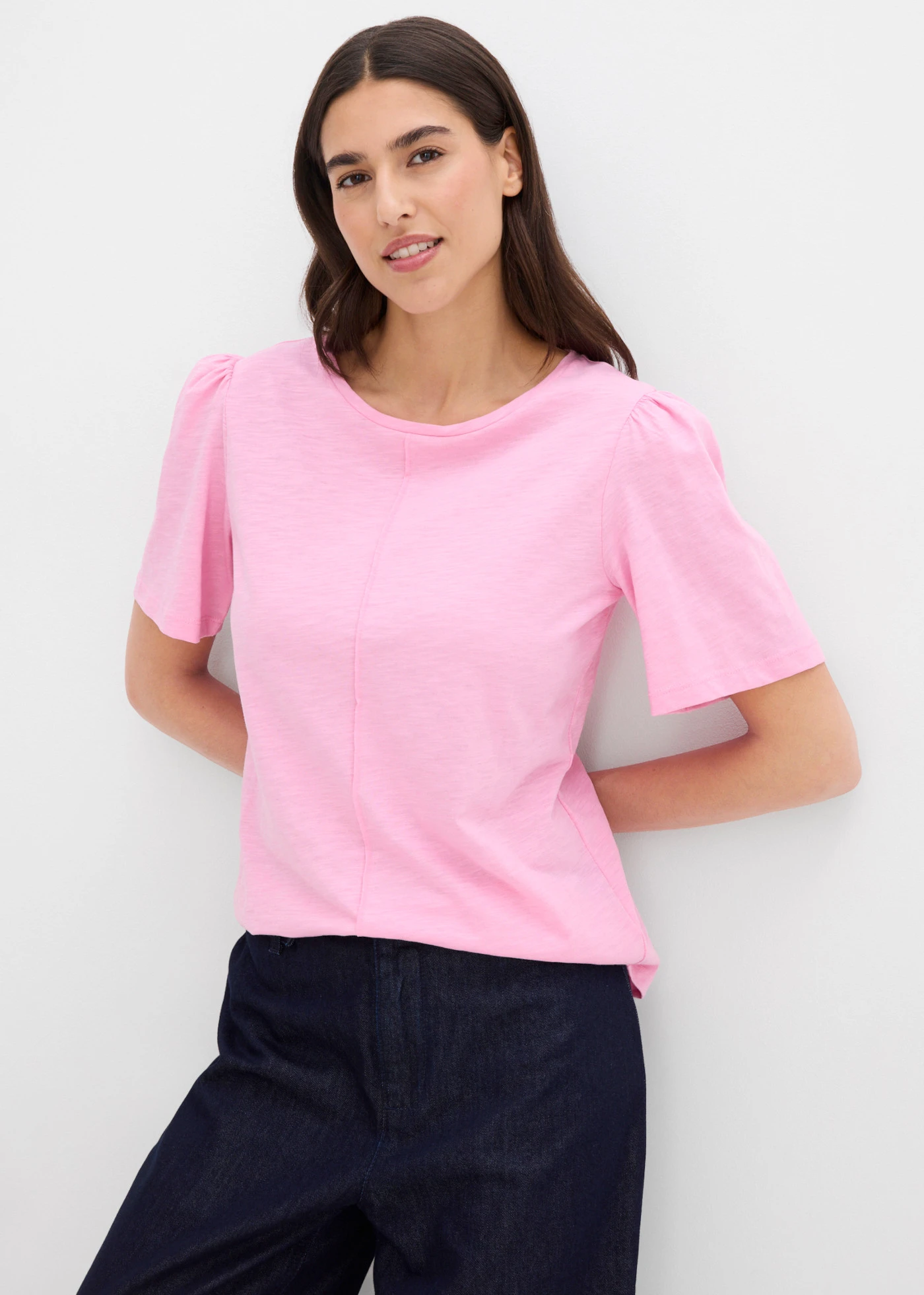 T-shirt z czystej bawełny • jasnoróżowy • sklep bonprix