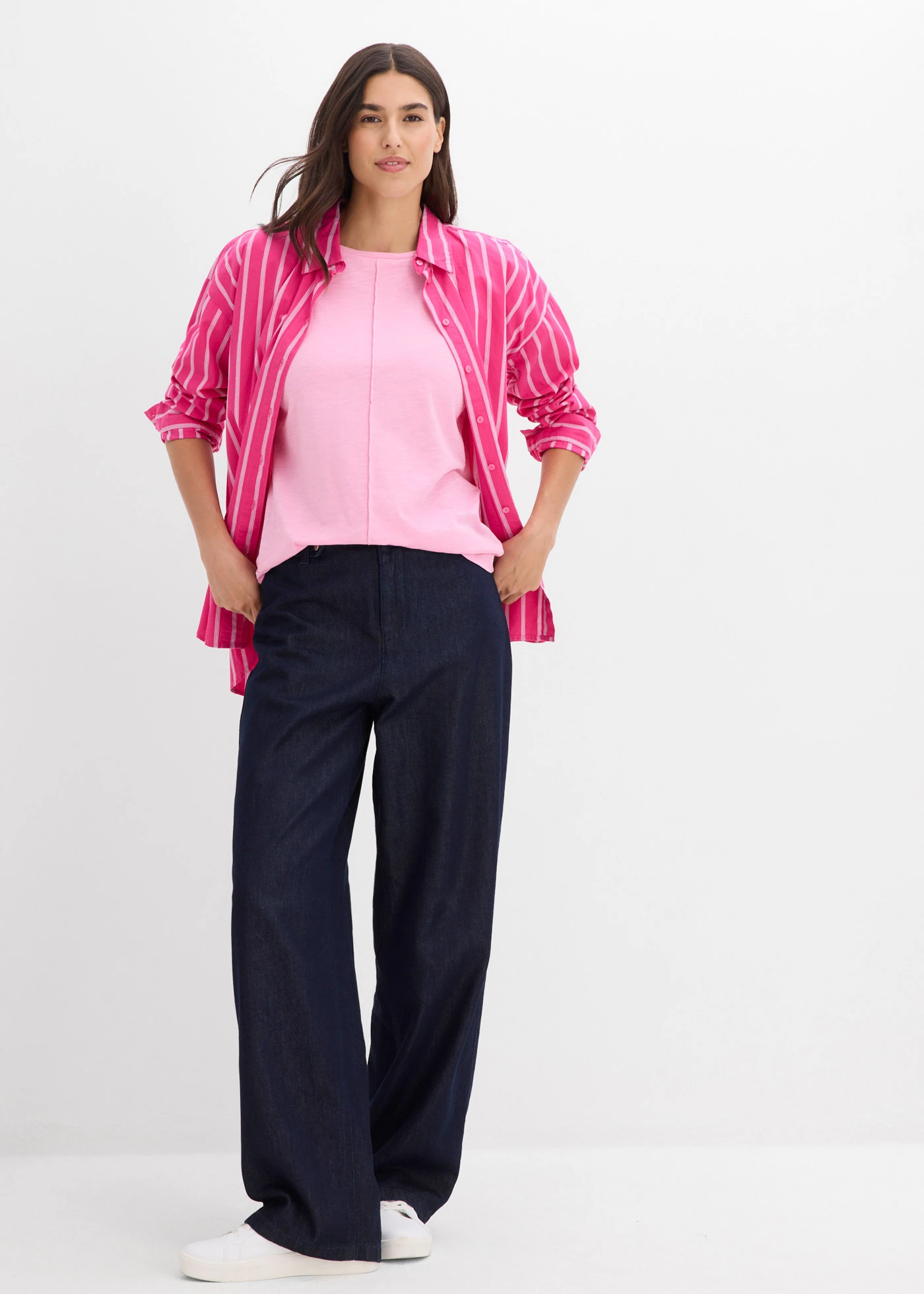 T-shirt van katoen • roze • bonprix online shop