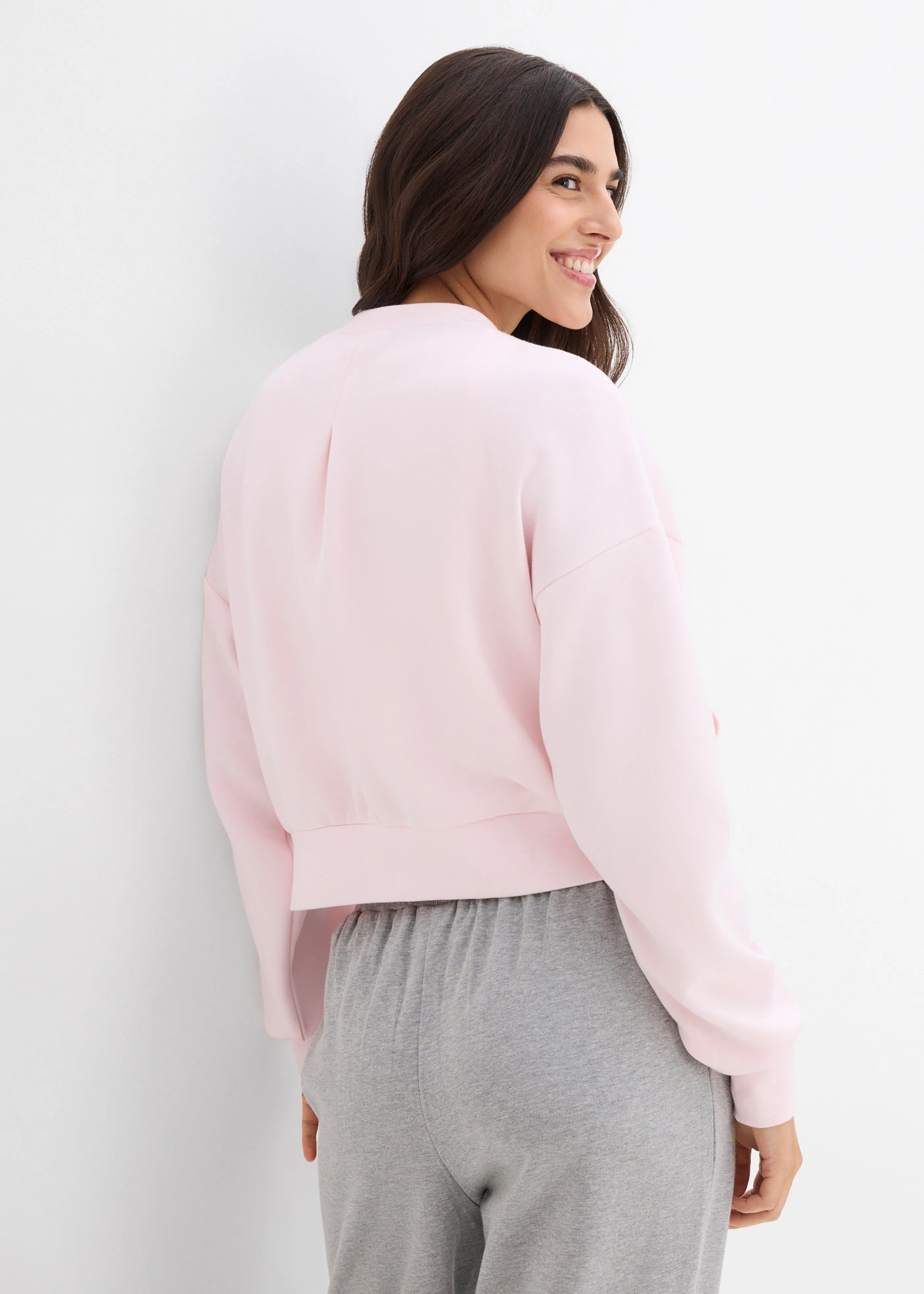 Blouson doux en sweat • rose clair • Boutique bonprix