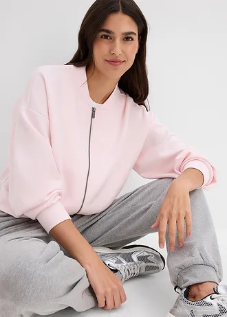 Blouson doux en sweat • rose clair • Boutique bonprix