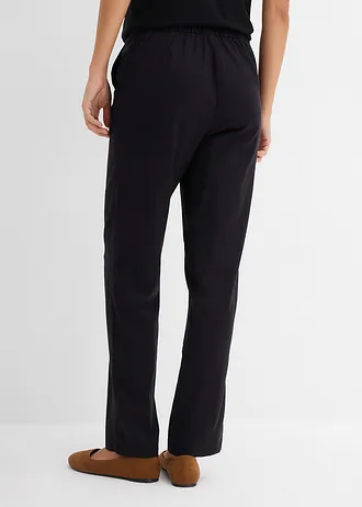 Pantalon en lin mélangé • noir • Boutique bonprix