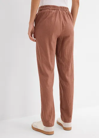 Pantalon en lin mélangé • marron • Boutique bonprix