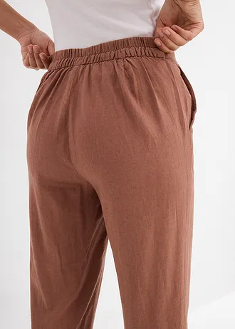 Pantalon en lin mélangé • marron • Boutique bonprix