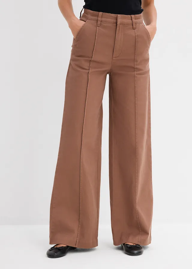 Pantaloni din twill • maro castaniu • magazin bonprix