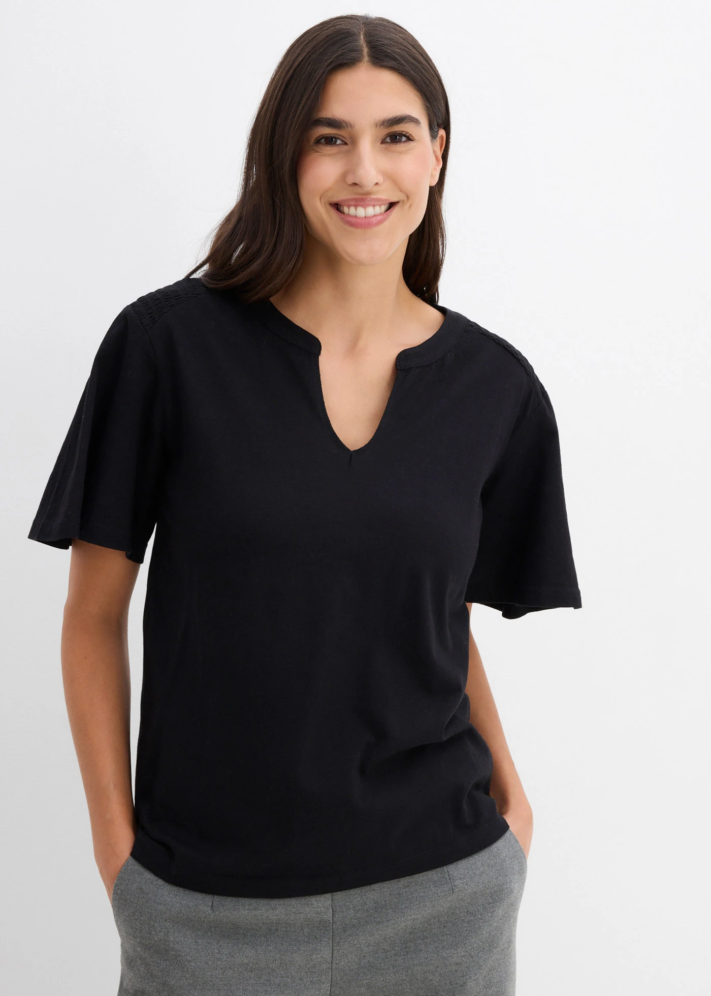 Bluză în stil tunică • negru • magazin bonprix