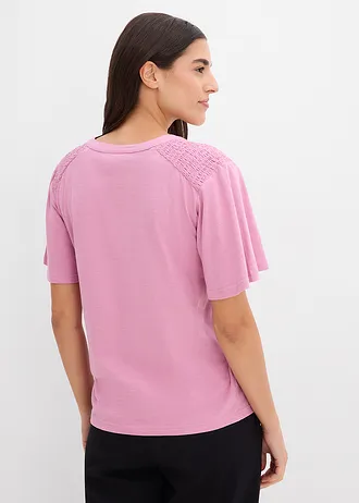 Bluzka o kroju tuniki z czystej bawełny organicznej • róż malwowy • sklep bonprix