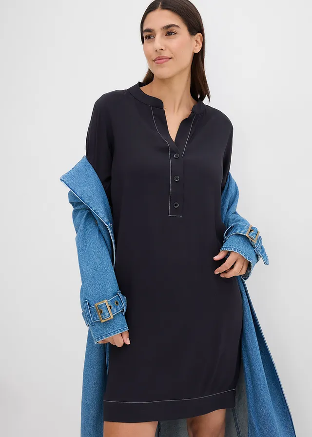 Robe-tunique en viscose douce • noir • product-page.page-title-suffix
