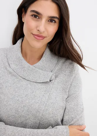 Gilet en maille • gris clair chiné • Boutique bonprix