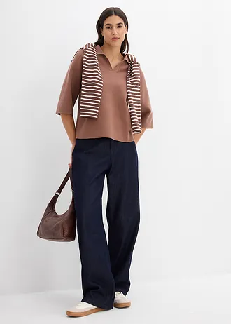 Polo en maille • marron • Boutique bonprix