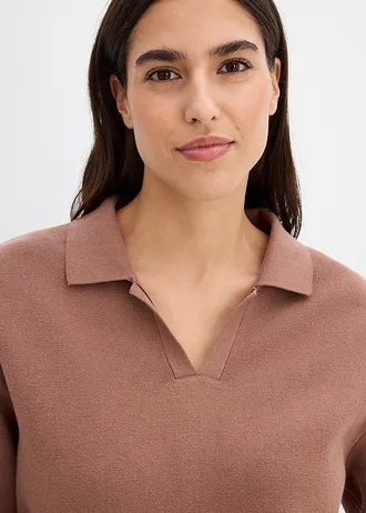 Polo en maille • marron • Boutique bonprix