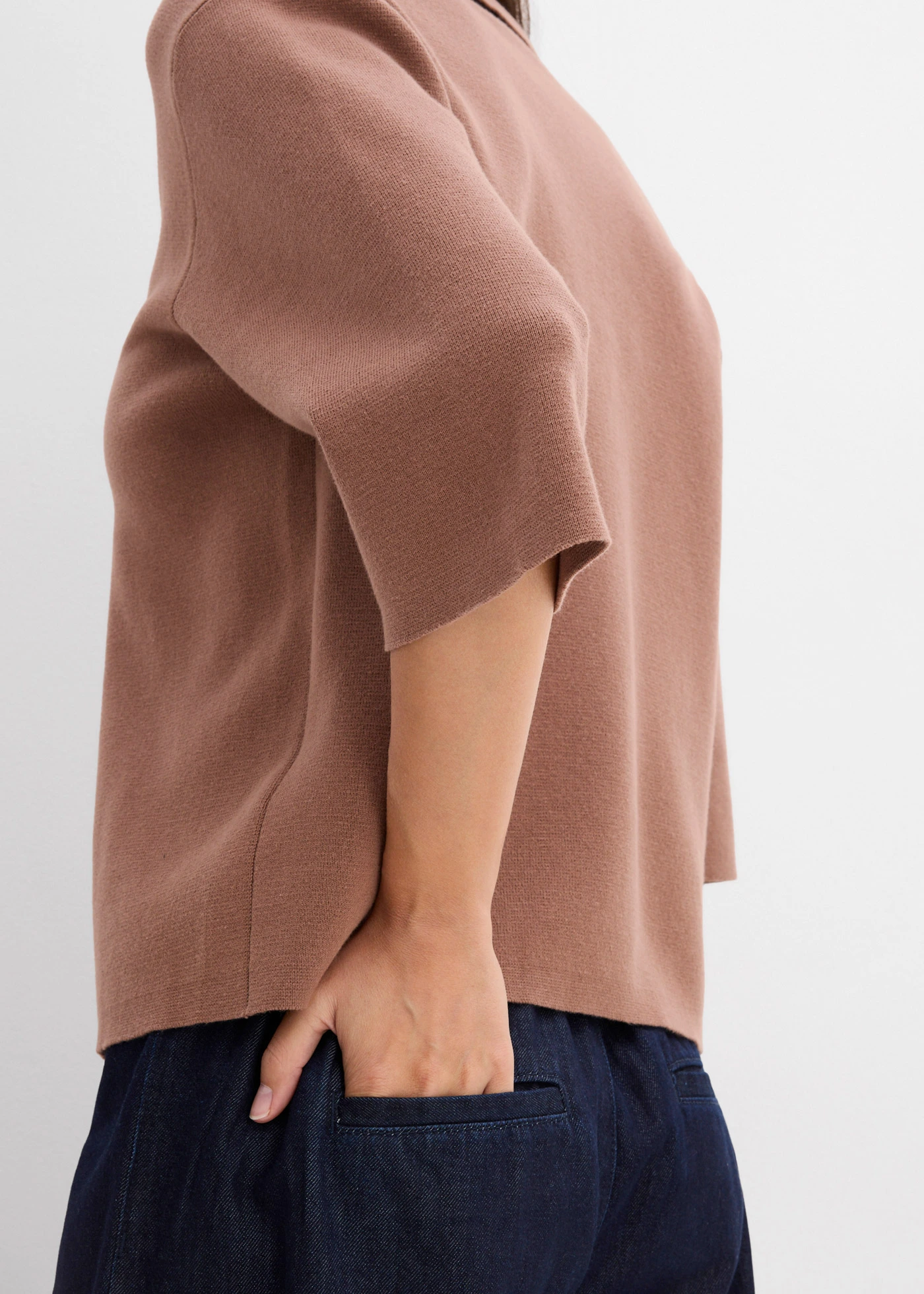 Polo en maille • marron • Boutique bonprix