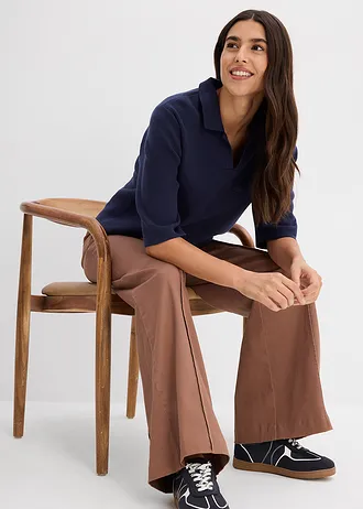 Kötött póló • sötétkék • bonprix áruház