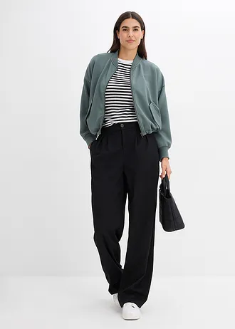 Oversize bluzon s materiálu scuba z měkké viskózové směsi • eukalyptově zelená • bonprix obchod