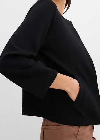 Veste en matière sweat • noir • Boutique bonprix