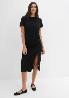 Rochie din tricot cu textură • negru • magazin bonprix