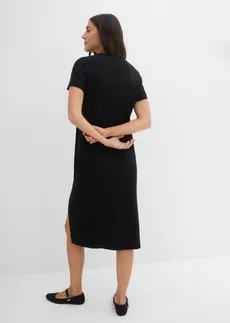 Rochie din tricot cu textură • negru • magazin bonprix