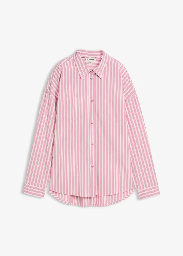 Bluză oversize din poplin din bumbac