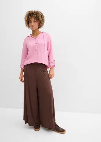 Mousseline blouse van katoen, Kleur: roze