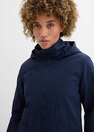 Vízlepergető vékony parka kabát • sötétkék • bonprix áruház