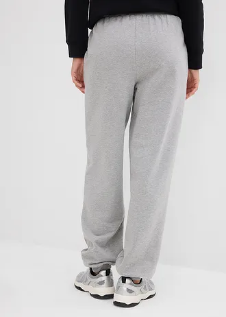 Sweatpants van katoen • lichtgrijs gemêleerd-wit • bonprix online shop