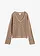 Lichte ajour trui, Kleur: taupe
