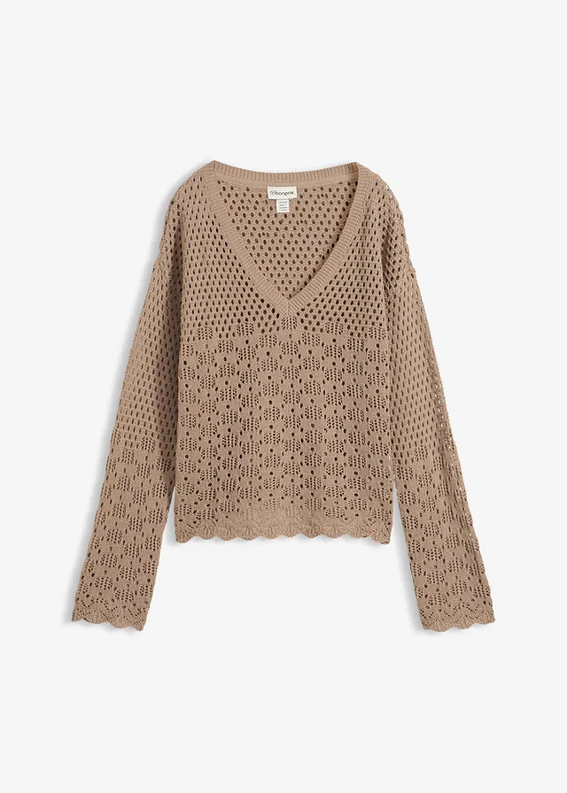 Pull léger en maille ajourée