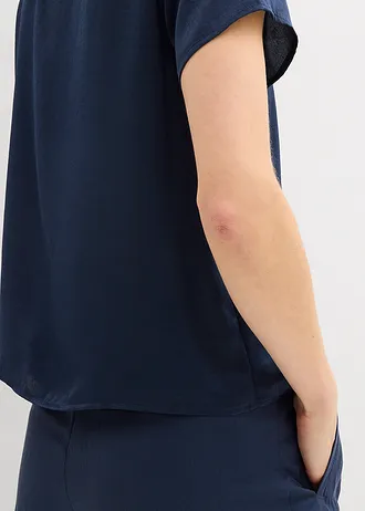 Tunică din satin fin • bleumarin • magazin bonprix