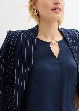 Tunique en satin fin • bleu foncé • Boutique bonprix