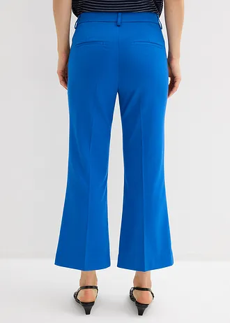 Flared 7/8 broek met decoratieve knoop, Kleur: arctisch blauw