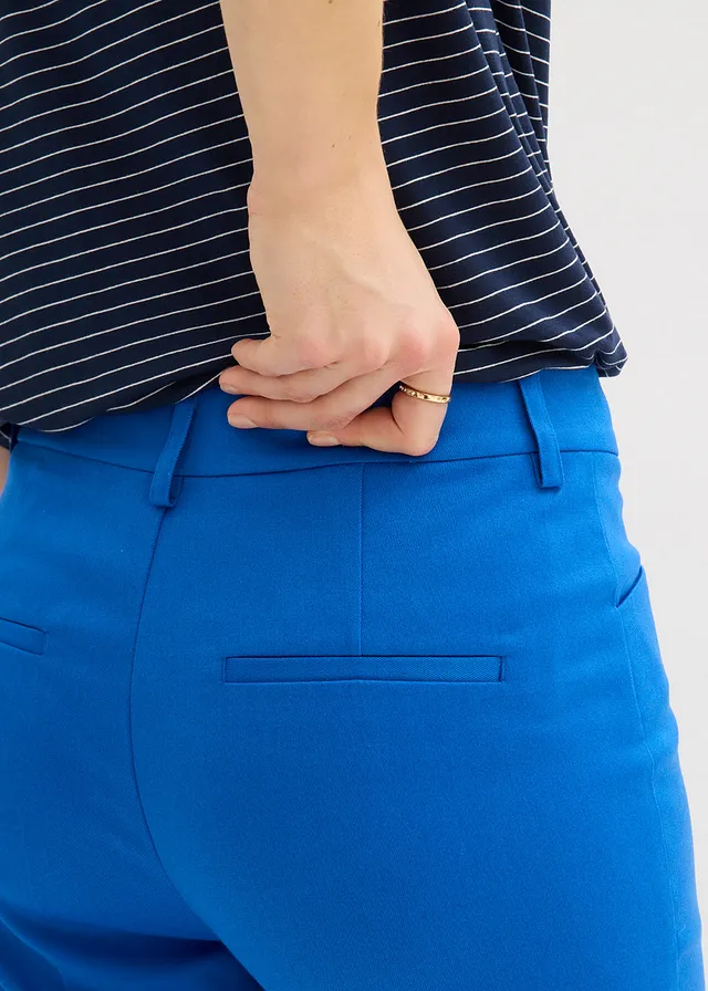 Flared 7/8 broek met decoratieve knoop • arctisch blauw • product-page.page-title-suffix