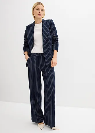 Pantalon met strepen • donkerblauw/wolwit gestreept • bonprix online shop