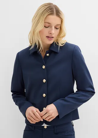 Blazer scurt, culoare: bleumarin