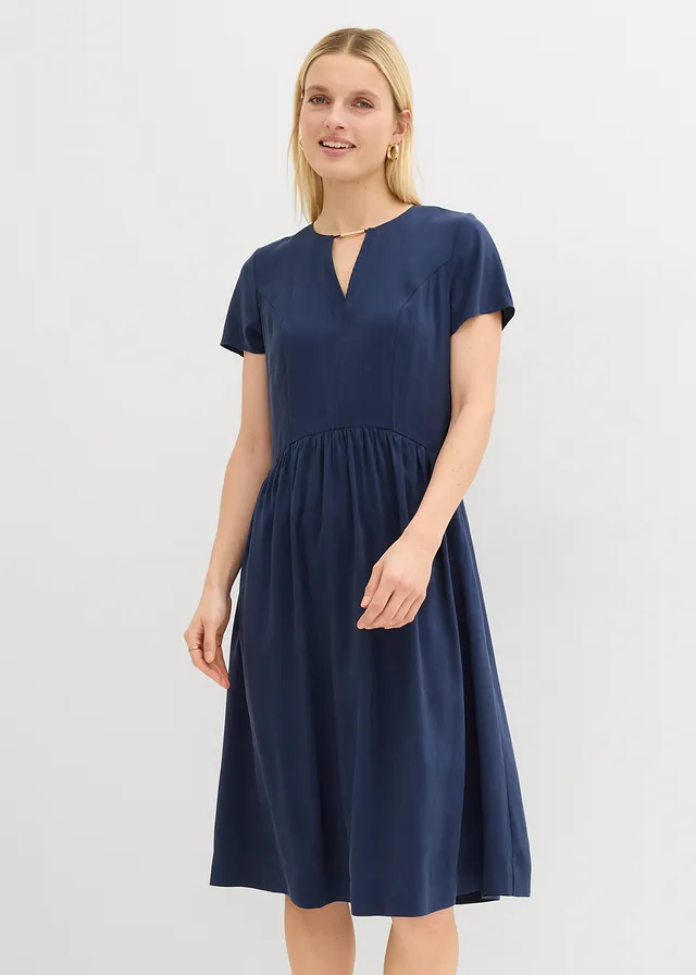 Šaty z jemného viskózového mixu • tmavomodrá • obchod bonprix