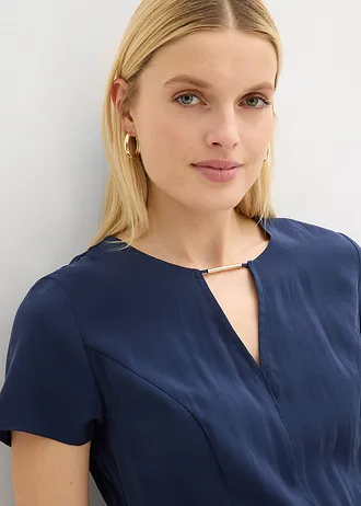 Jurk van fijne viscosemix • donkerblauw • bonprix online shop