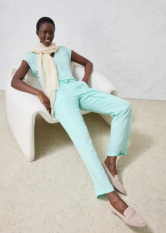 Široké plátené nohavice • svetlomentolová • obchod bonprix