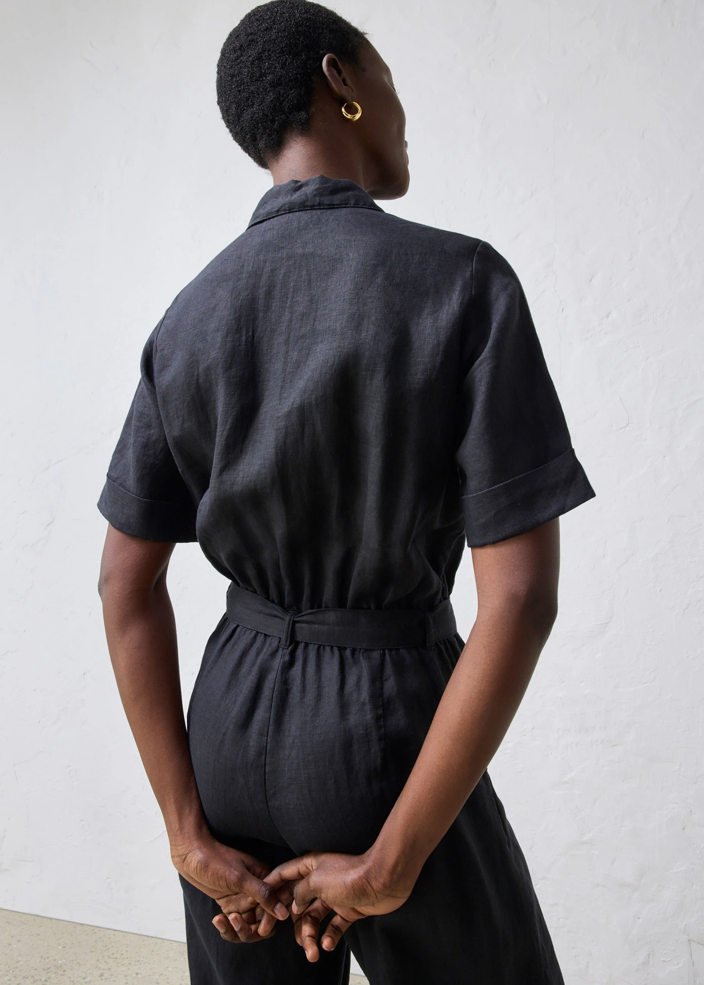 Combinaison 100% lin • noir • Boutique bonprix