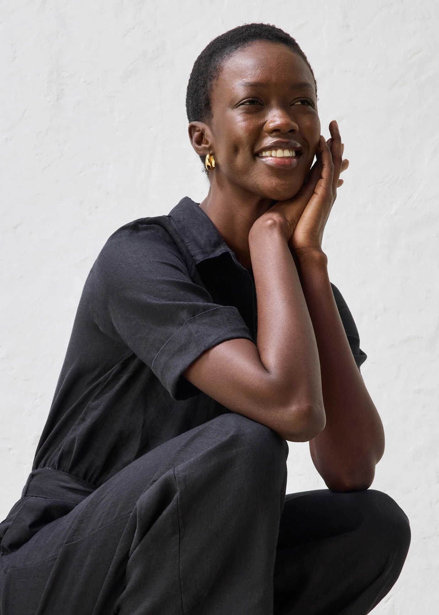 Combinaison 100% lin • noir • Boutique bonprix