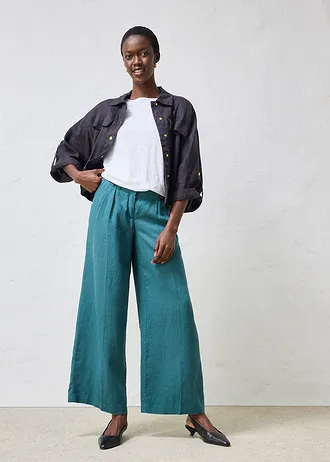 Shirt van puur linnen, Kleur: wit